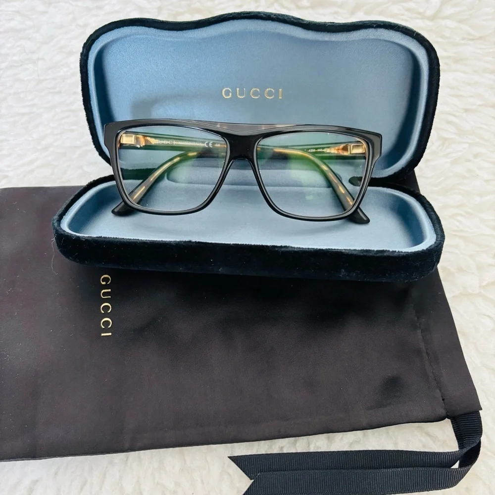 Gucci GG3545 Black/Tortoise Unisex Eyeglasses Frame Only w/ Case/Dustbag